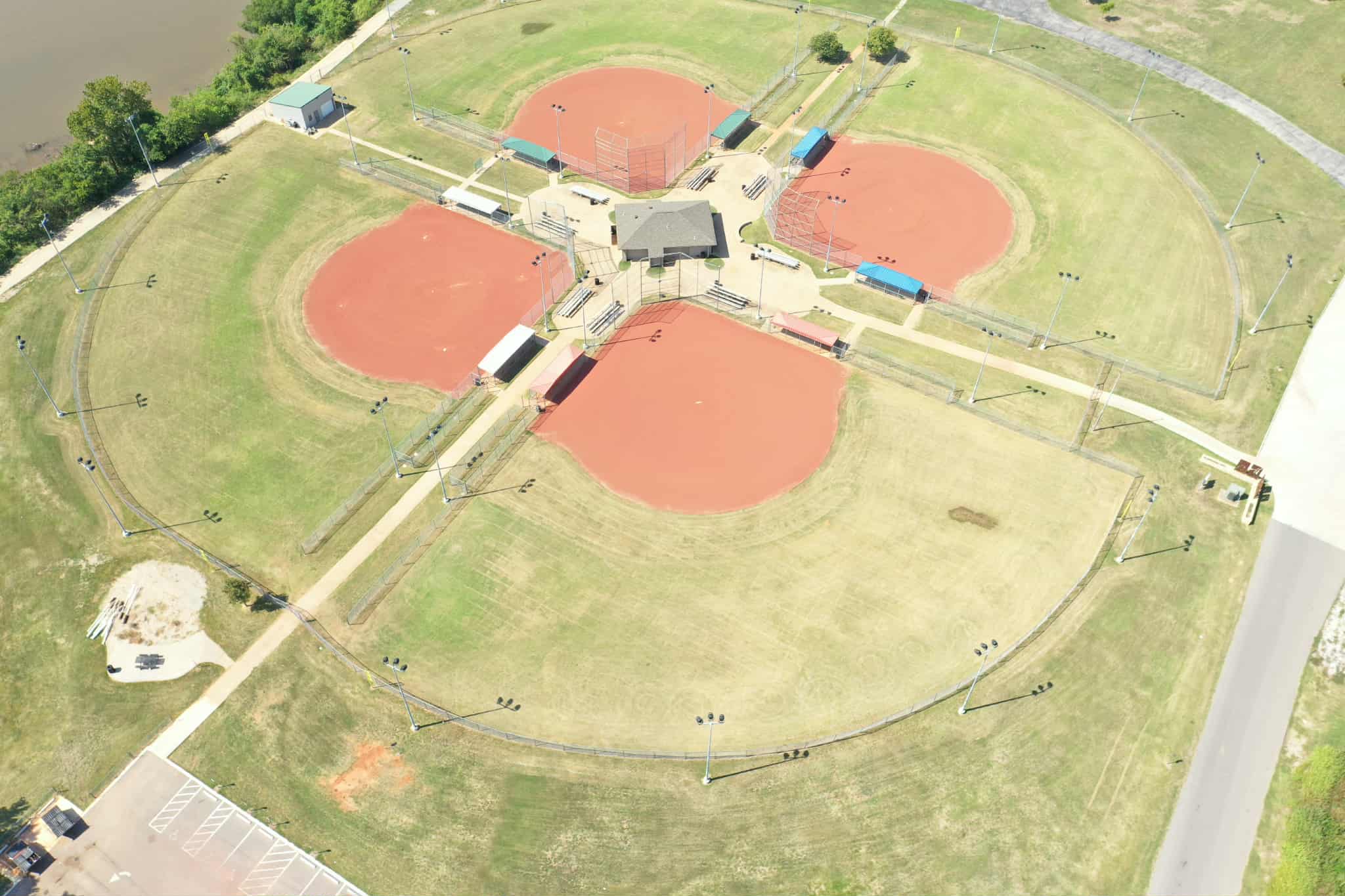 Aerial View of Softball