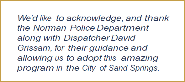 An acknowledgement to Norman's Police Department